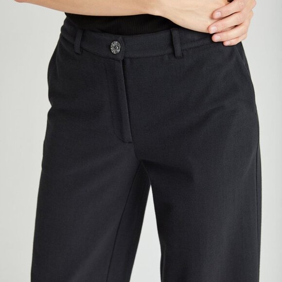 Richer Poorer Rustic Cotton Wide Leg Trouser - Black - Size Large - Picture 4 of 7